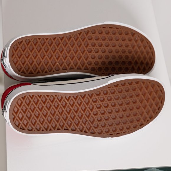 [NWOT] Vans Old Skool Block Sneakers Red Lilac Black Stripe Sz 5 Womens - Picture 6 of 6